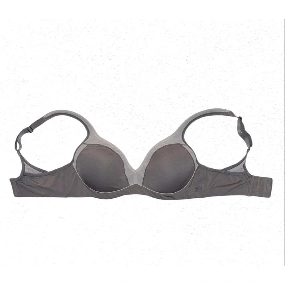 Natori Gray and White Intimates Bra with Molded Cups - Picture 6 of 10
